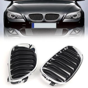 Set of Two Front Grilles for BMW E60 and E61 Models Year Range 2003 2010 - Picture 1 of 12