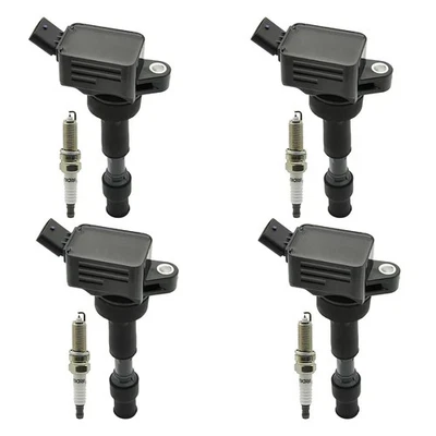 4PCS Car Ignition Coil&4PCS Spark Plug Part For Kia Forte For Hyundai Elantra - Image 1 of 4