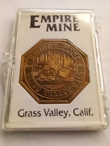 Empire Mine Grass Valley California Bronze Goldrausch Gedenkmedaillon 1850-1956 - Bild 1 von 4