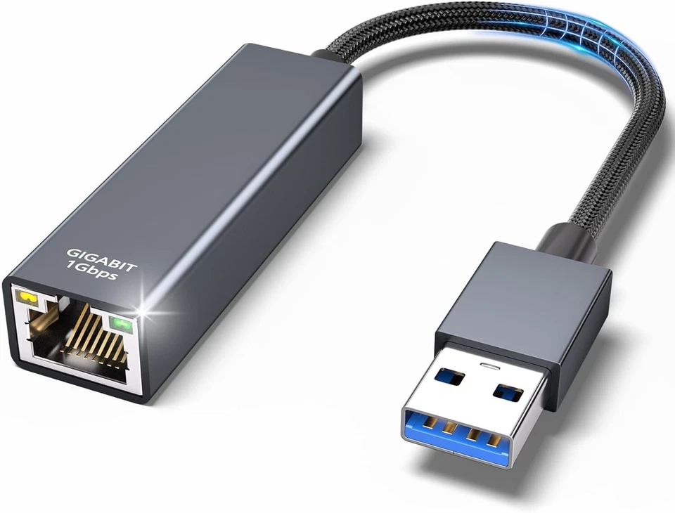 Adattatore USB a Ethernet, Adattatore LAN a RJ45 Ethernet 1Gbps qualità elevata - Immagine 1 di 1