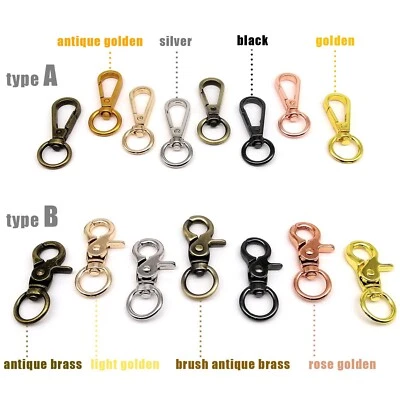 Lobster Swivel Keychain Car Key ring Dog Chain Belt Clasp Clip Snap Trigger Hook - Image 1 of 4