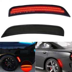 Smoked Lens Red LED Rear Side Marker Light Lamp For 2015-2021 Chrysler 300 - Picture 1 of 7