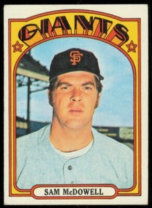 1972 TOPPS SAM MCDOWELL SAN FRANCISCO GIANTS #720 VG/EX - SP - HIGH #