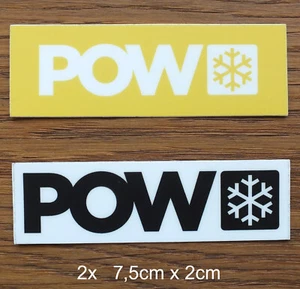 2 Sticker Aufkleber POW Protect Our Winters Mountain Ski Snowboards Outdoor - Picture 1 of 1