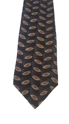 Corbata de seda italiana de lujo George Machado Zylos hecha en EE. UU. negra gris negocios Foto 1 de 4