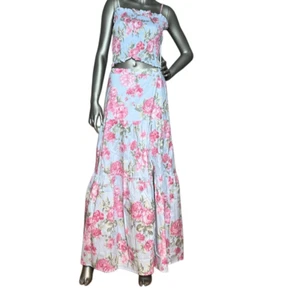 NWT WAYF Smock Tube Top and Maxi Tiered Skit Set Floral (011) - Picture 1 of 16