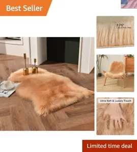 Luxurious 2x3 ft Fluffy Shag Faux Fur Rug - Perfect for Nursery & Living Room - Picture 1 of 8