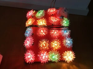 20 Luci albero Natale Forma Fiore Christmas lights Anni 80 90 Vintage NUOVE - Foto 1 di 6