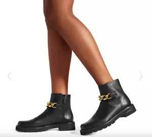 Botas botín Stuart Weitzman con elevación de cadena 38 UK 5 £550 - Imagen 1 de 16