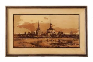 Paisaje campestre Vintage decoración para el hogar estilo rústico chapa de... - Imagen 1 de 4