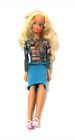 Vintage Mattel Barbie-1976. Blond włosy, niebieskie oczy z kompletnym strojem.