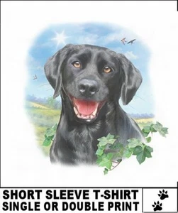 Very Cool Black Lab Labrador Retriever Dog Show Quality Art T-shirt AB734 - Picture 1 of 12