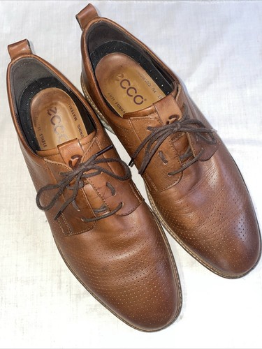 Oxford casual uomo Ecco taglia 45 U.S. 11 5 M pelle marrone comode tempo libero