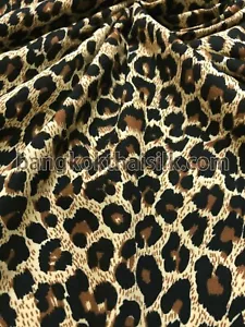 Cheetah Leopard Animal Print Soft 100% Cotton Fabric Material - Picture 1 of 5