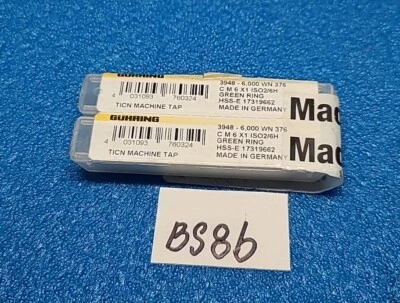 GUHRING 3948 C M6 X 1 ISO2/6H HSS-E 2 PIEZAS Foto 1 de 4