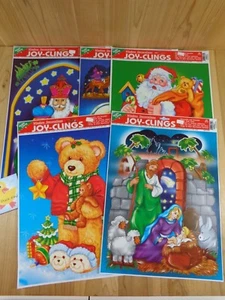 Christmas Joy Window Clings Static Reusable One Sheet You Choose One - Picture 1 of 6