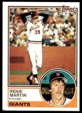 1983 Topps Baseball Card Renie Martin San Francisco Giants #263