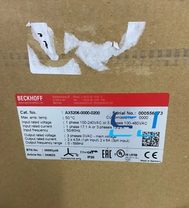 Servoaccionamiento BECKHOFF AX5206-0000-0200 AX5206-0000-0200 nuevo - Imagen 1 de 1