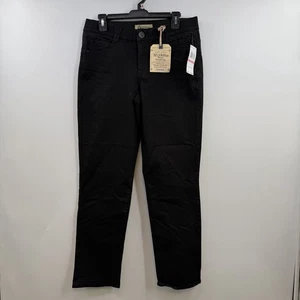 Democracy "Ab"solution Patriot Straight Leg Jeans in black wash women's 10 NWT - Picture 1 of 7
