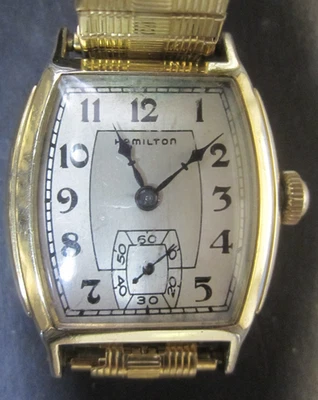 复古 Hamilton 男士手表 10K 镀金 状况良好 — 第 1/4 张图片