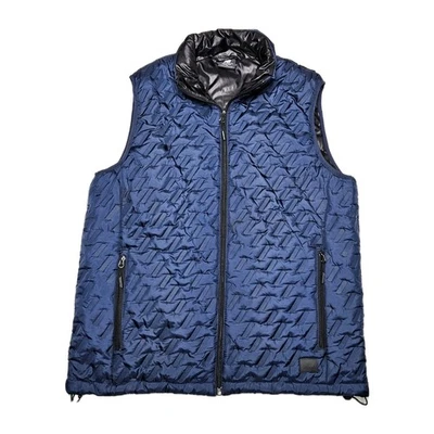 Chaleco New Balance Puffer Tech Para Hombre Medio Azul Cremallera Completa Acolchado Rompevientos Foto 1 de 4