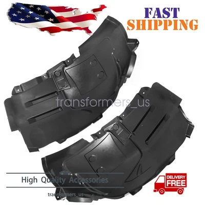 2pc Front Black Inner Fender Fit 2017-2023 Mercedes-Benz E300 - Imagem 1 de 4