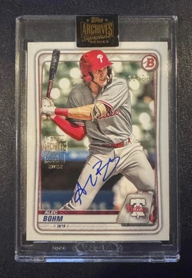 2022 Topps Archives Signature Series Alec Bohm Auto 92/99  2020 Bowman Prospects - Image 1 of 2