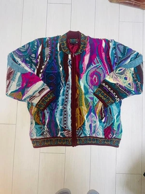 COOGI Multicolor Zip-Up Knit Sweater Mens Designer Size S Auth From Japan RIN - Image 1 of 4