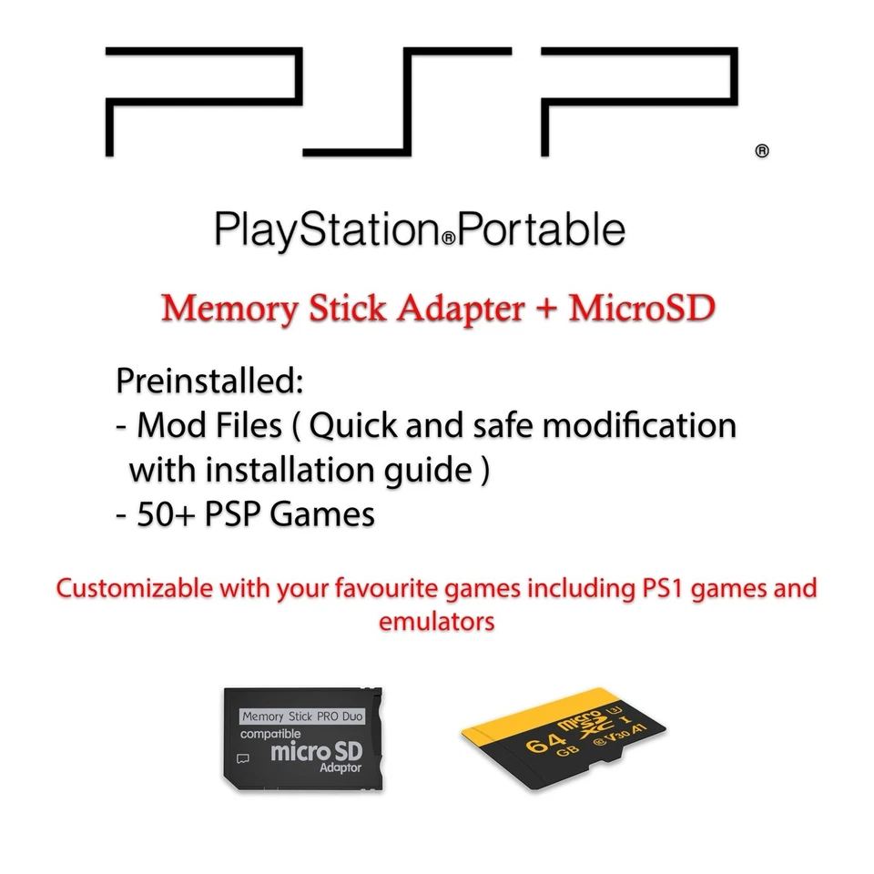 Scheda Di Memoria Memory Stick 64gb Per Sony Psp - Immagine 1 di 4