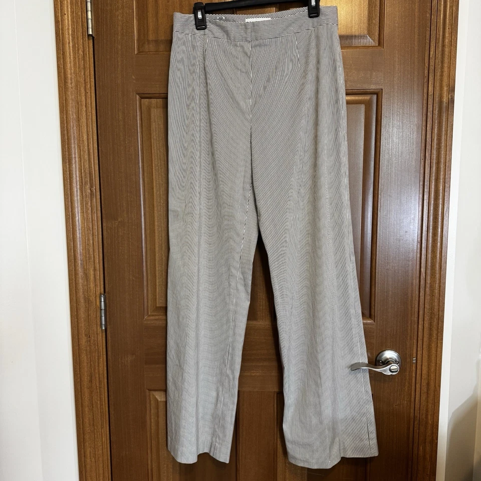 Pantalones de vestir Doncaster de colección frente plano cintura alta pierna ancha pantalones elásticos talla 10 Foto 1 de 4