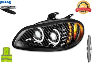 LED Halos w/Turn Signal Projector Headlight 12V Left Freightliner M2 2002-2018 - Picture 1 of 8