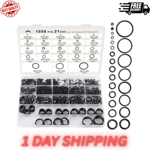 1050PCS O-Ring Kit Assortimento | 21 Misure Metriche per Riparazione Auto, Rubinetto, Aria, Gas - Foto 1 di 7