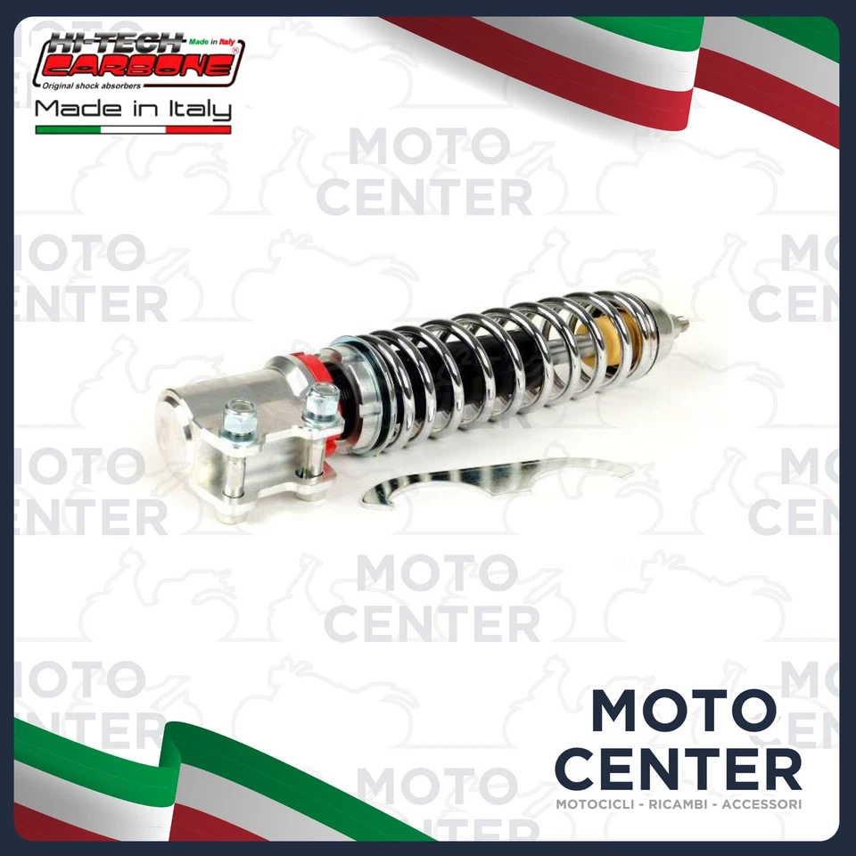 Amortisseur Avant Carbone Hi-Tech Ressort Chromé Réglable Piaggio Vespa - Photo 1/1