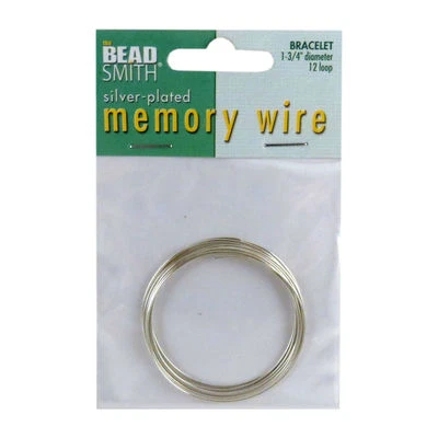 Plated Memory Bead Smith Wire Bracelet or Necklace 12 loops - Image 1 of 2