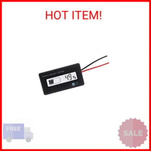 12V 24V 36V 48V Battery Meter, Battery Capacity Voltage Indicator, Lead-Acid&Lit - Picture 1 of 2