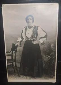 Foto Cartolina Donna Costume Sardo Fotografo Tarasconi Cagliari 1926 Sardegna - Foto 1 di 4