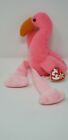 Ty Beanie Babies Pinky the Flamingo Plush Toy Retired Rare Hole Punch Tag Intact