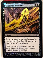 Magic the Gathering Fifth Dawn Devour in Shadow FOIL  NM Black Uncommon MTG