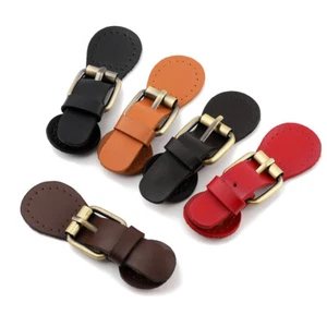 1Real Leather Buckle Connectors Clasp Replacement Snap Toggle Fasteners Bag Lock - Picture 1 of 14