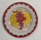 Grapes and leaves plate Made In Italy appx 8.5