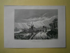 1879 Reclus print SCENERY NEAR MIDDELBURG, ZEELAND, NETHERLANDS, #18 - Picture 1 of 1