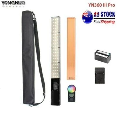 YONGNUO YN360 III Pro 3200K-5600K Brighter RGB LED Video Light Stick w/ Battery - Image 1 of 4