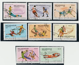Thematic Stamps Football - NICARAGUA 1981 WORLD CUP SOCCER 2268/75 min  CTO  - Picture 1 of 2