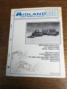 MIDLAND LMR 70-9160 70-9180 SYN-TECH XTR FM MANUAL DE SERVICIO BIDIRECCIONAL - Imagen 1 de 5