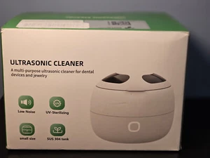 Pulitore ad Ultrasuoni per Cialde Dentali Apparecchi Orali Dispositivi e Gioielli - Bianco - Foto 1 di 4