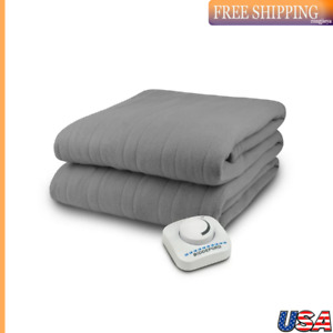 Heated Electric Throw Blanket 10 Heating Levels Full Machine Washable Bedding US
