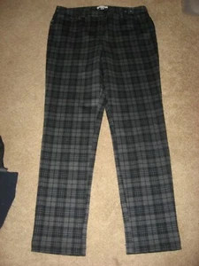 Pantalones elásticos para mujer nuevos sin etiquetas grises a cuadros CALVIN KLEIN 10 - Imagen 1 de 2