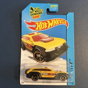 2014 Hot Wheels #45 HW City-HW Rescue HW PURSUIT variante giallo/nera con BLK OH5Sp - Foto 1 di 2