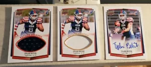 2015 Upper Deck USA Football #2 Tyler Petite Taille Auto Jsy Prime 3 Carte Lot - Picture 1 of 7