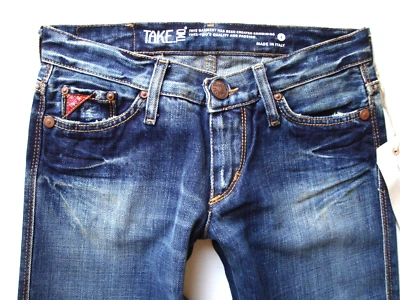 TAKE TWO  Jeans VIEW  DRAKE  DENIM  TRATT. G  blau  100% Baumwolle  W26 L34  Neu - Bild 1 von 4